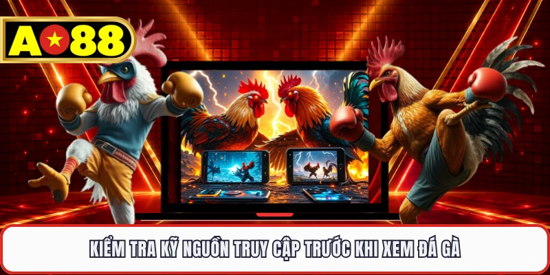 Kiểm tra kỹ nguồn truy cập trước khi xem đá gà